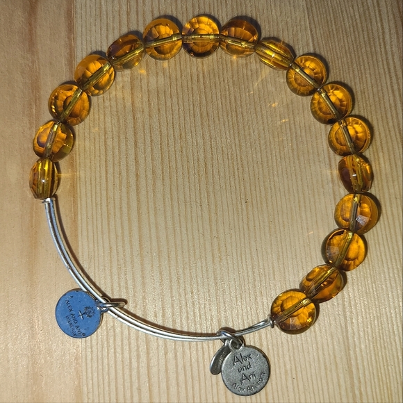 NWOT Alex and Ani Silver & Yellow Bead Bracelet - Picture 4 of 4